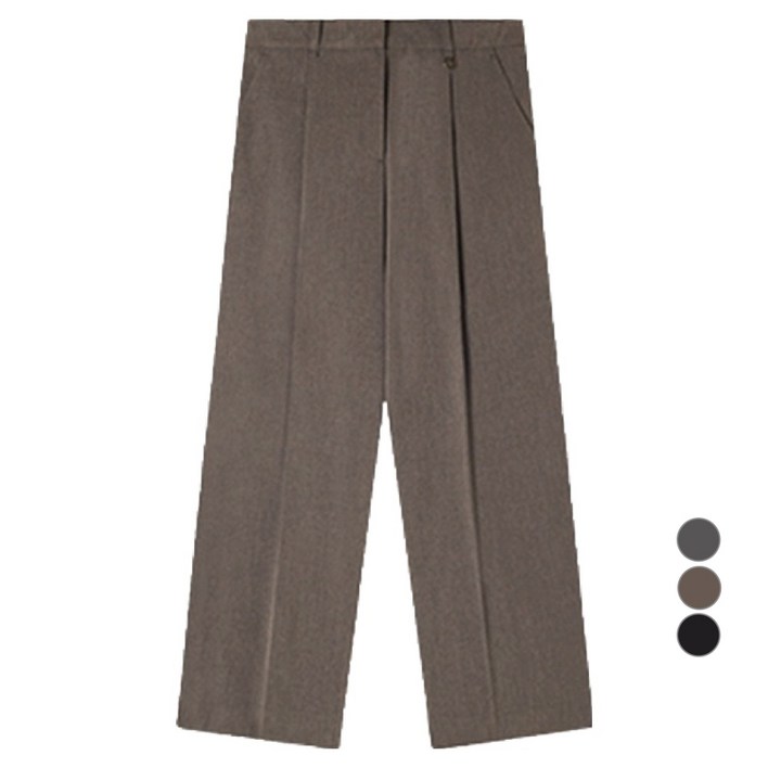 로엠 여성용 원턱 기본버전 히든밴딩 와이드 슬랙스