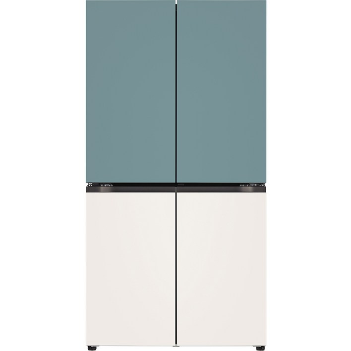 [10% 환급가전] [색상선택형] LG전자 오브제 870L 매직스페이스 메탈 4도어 디오스 냉장고 방문설치