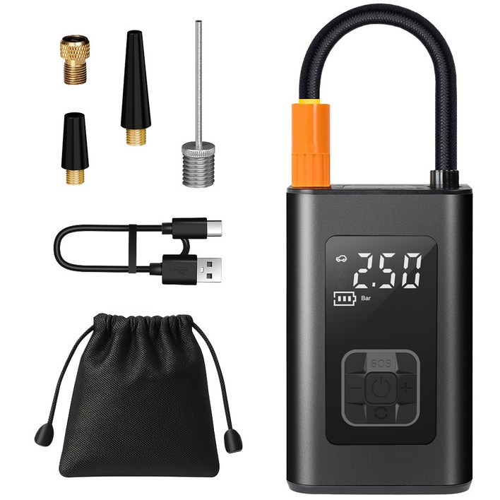 홈플래닛 무선 휴대용 다용도 에어 펌프 공기 주입기 풀세트 (2000mAh x2)