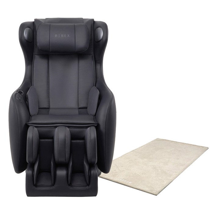 코웨이 비렉스 안마의자 마인플러스 + 러그 세트 방문설치, 잉크 블랙, MC-B02