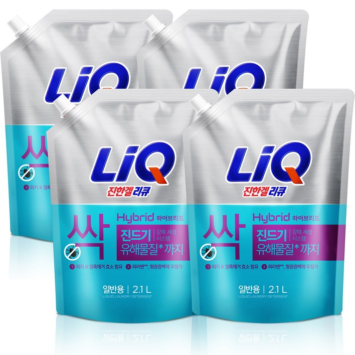 리큐 진한겔 하이브리드 일반세탁기용 액상세제 리필 플로랄향 리큐 진한겔 하이브리드 일반세탁기용 액상세제 리필 플로랄향