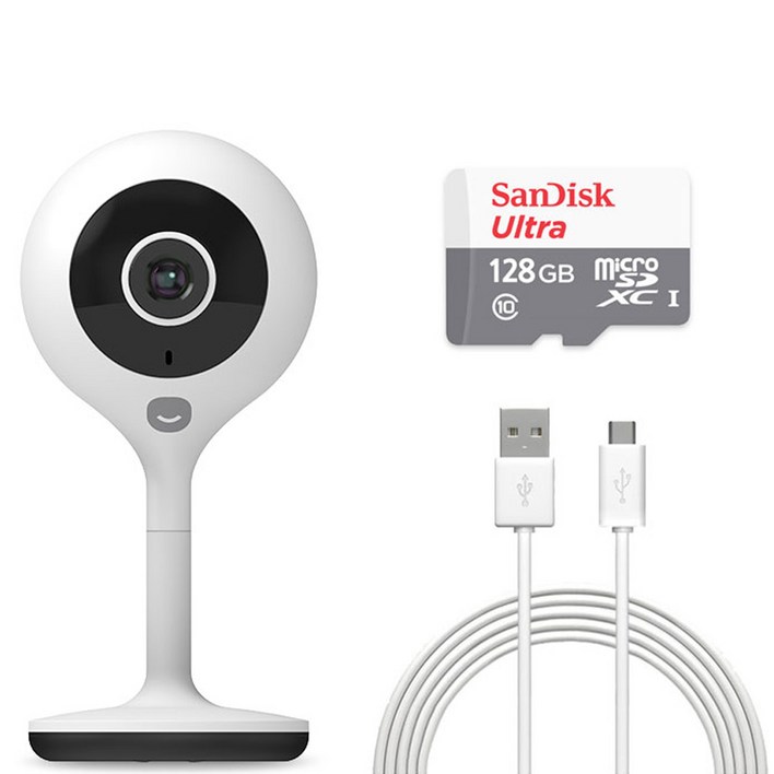 헤이홈 스마트 홈 카메라 실내용  SD카드 128GB  케이블 3m, GKWIC054A, 1개