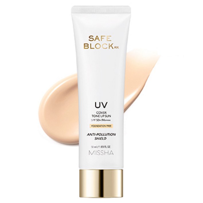 미샤 세이프 블록알엑스 커버 톤업 선크림 SPF50 PA, 50ml, 1개