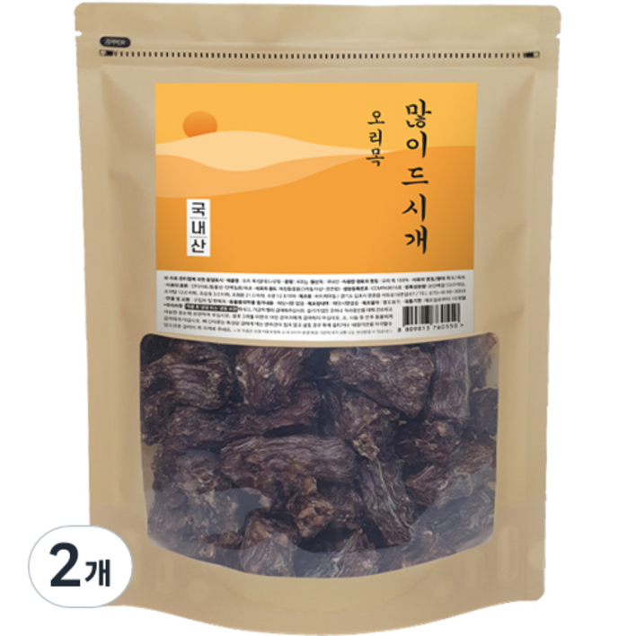 강아지용 많이드시개 대용량 국내산 수제간식 오리목 절단 400g, 오리목, 400g, 2개