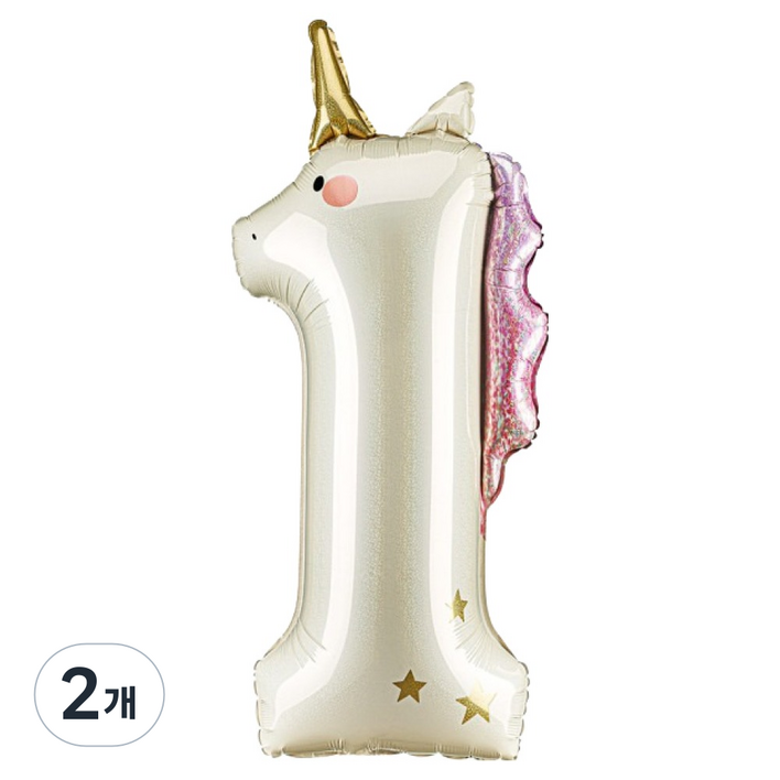 파티데코 유니콘 숫자 은박풍선 1