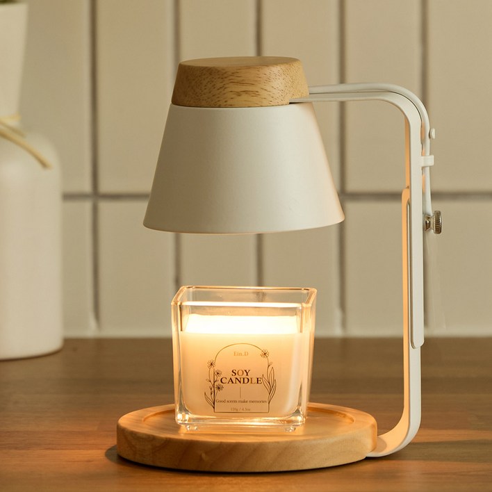 에인디 아르볼 소이캔들 120g 워머 세트, 오데썽, 화이트우드