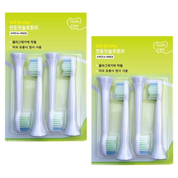 토비메모리 필립스 전동칫솔 호환 리필모 4p, HX6064, 2개