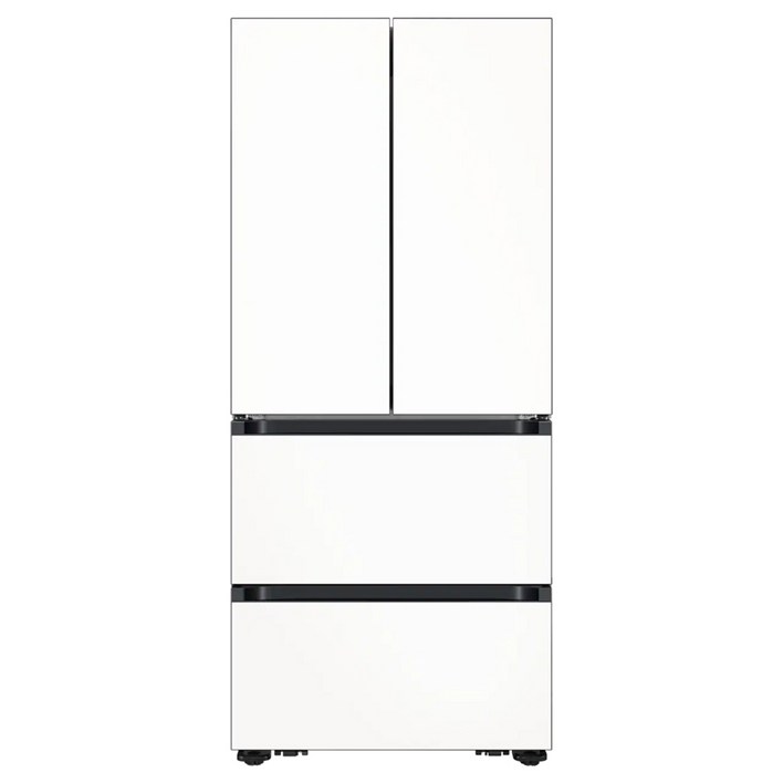 삼성전자 Bespoke AI 김치플러스 420L 4도어 키친핏 김치냉장고 방문설치, 에센셜화이트, RK70F42M3Z
