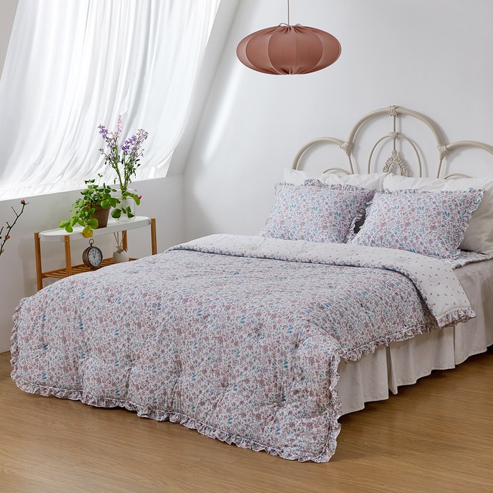 로라애슐리 엘시 60수 아사면 간절기이불