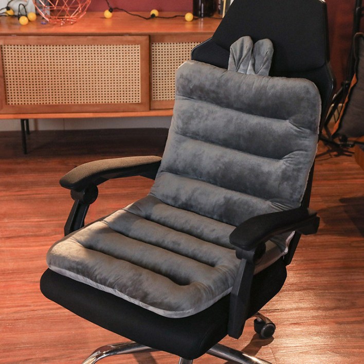 오블리원 래빗이어 올인원 사무실 의자 안락쿠션, 그레이 11,500