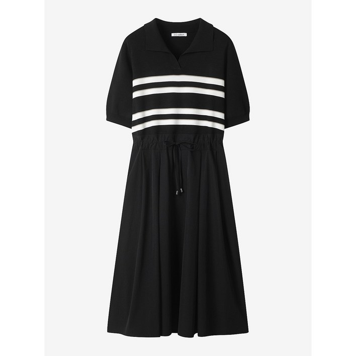 씨씨콜렉트 중계점 스트라이프 패턴 스트링 니트 원피스 E252KSE141