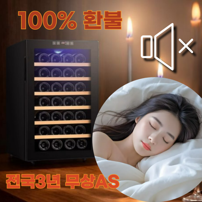 뮤트쿨러 와인냉장고 와인셀러 소음이 적은 술장고 미니 위스키냉장고 투명 빌트인 와인저장고 소형, 우드28