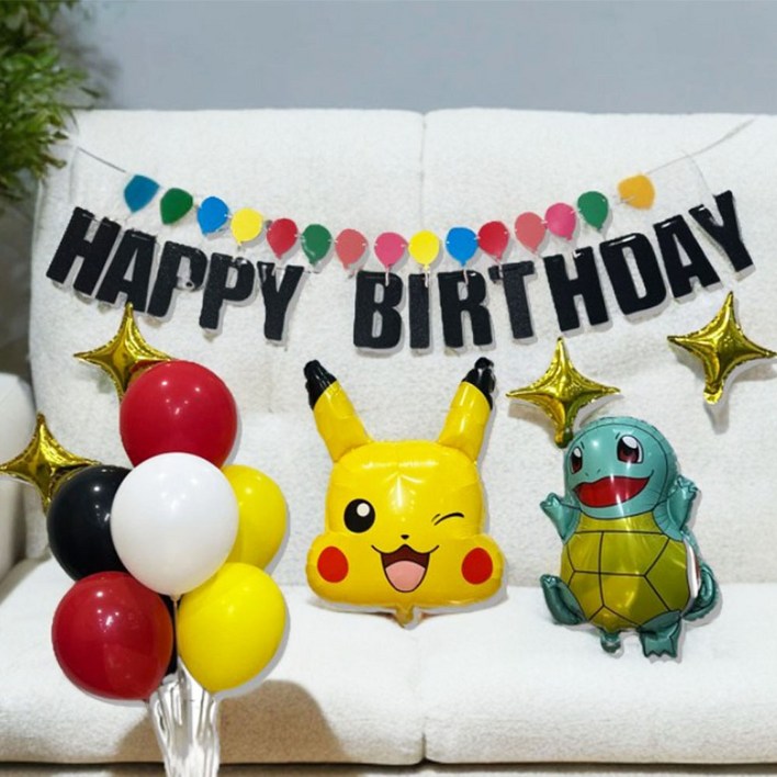 포켓몬 생일파티 풍선세트 손펌프포함