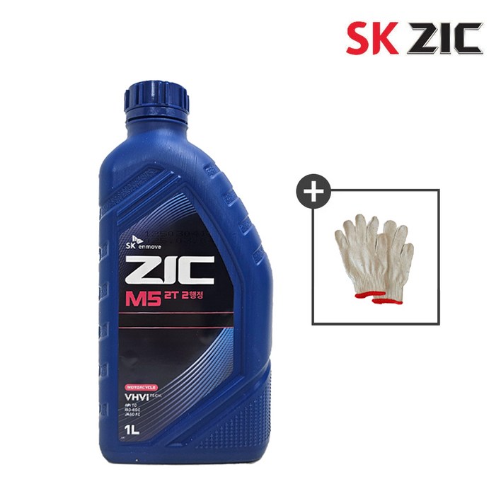 지크엔진오일 2행정엔진오일 1L, 1개, 지크M5엔진오일1L