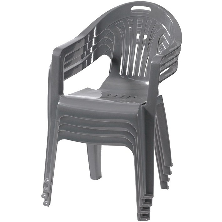 플라스틱의자 팔걸이의자 행사 편의점 포장마차 간이용 보조 4개