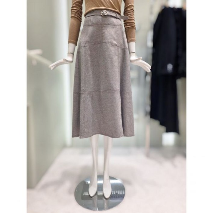 백화점 듀엘 DEWL 벨티드 훌 스커트 D224MSD038 아울렛