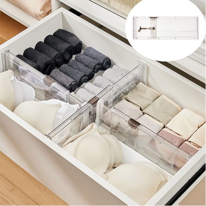 Dnc 길이조절 서랍 칸막이 파티션와이드롱, 대형, 깊은서랍용