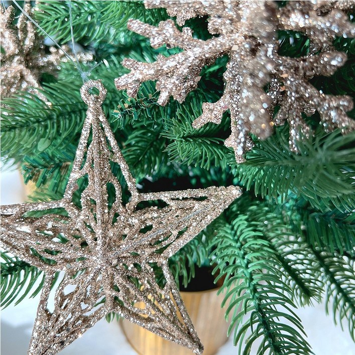 왓위셀 크리스마스 트리 펄 오너먼트 별 장식 모양, 1개