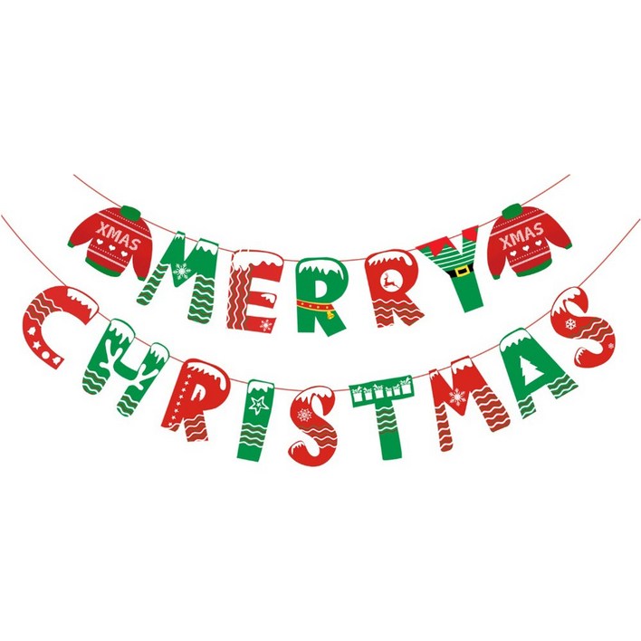 크리스마스 세트 풍선 가랜드 파티장식 소품 혼합풍선 트리 데코 홈파티용품 에브리띵스마일 1077, 1세트, 캐릭터 가랜드