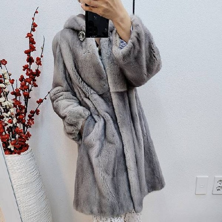 (오늘배송) 북미휘메일 밍크코트 s81161