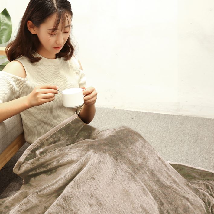 RichMagic 양면 극세사 전기요 온도조절 타이머 기능물세탁 플란넬 전기담요 가정용 전기장판 전기매트 130180cm, 베이지