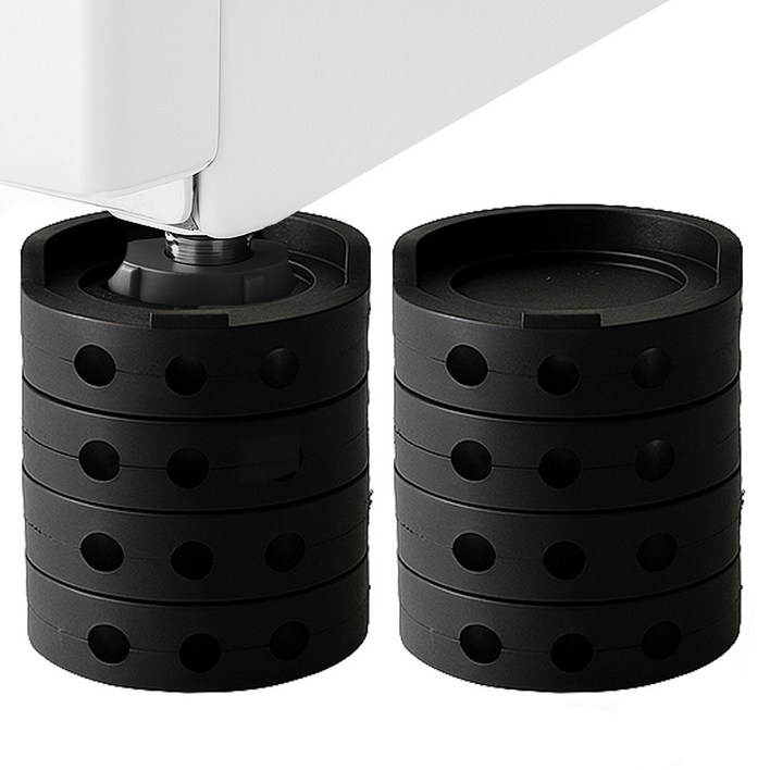 와우홈 세탁기 받침대 건조기 받침 고정 고무 패드 높이조절 흔들림 방지, 8개, 논슬립레벨업