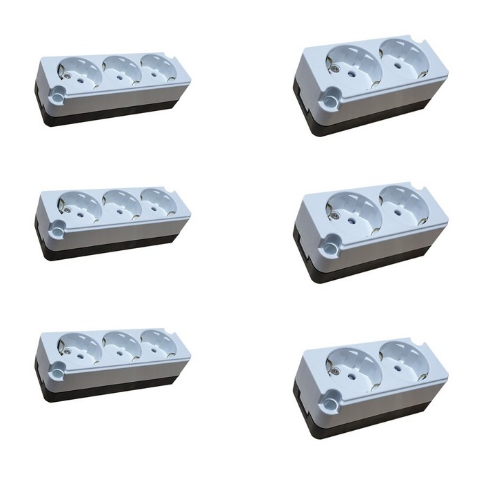 IT 국산 노출 벽부착 전기 콘센트 2구 3구 실내용, 6개