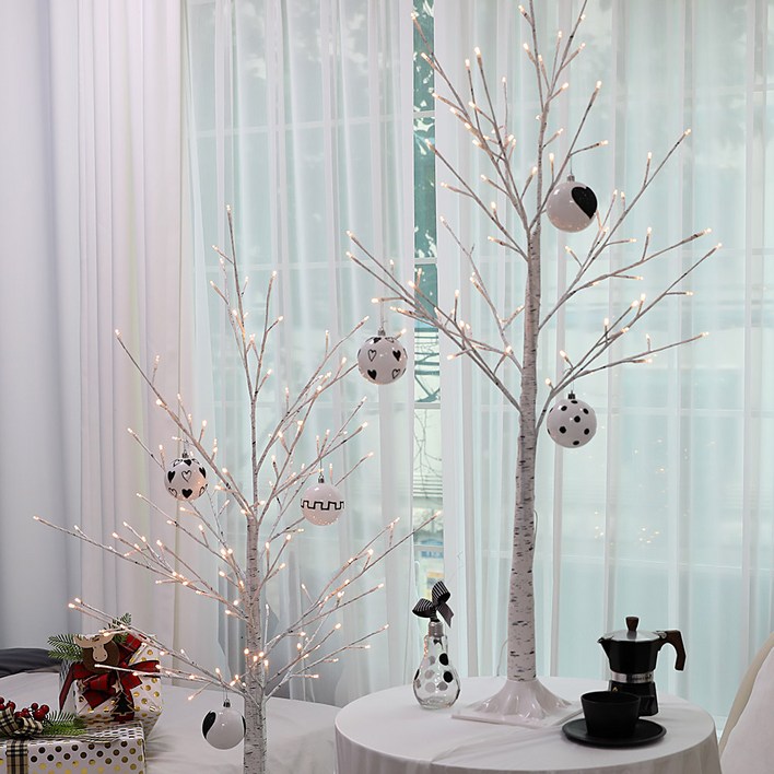 조아트 크리스마스트리 자작나무트리 LED 감성트리 화이트 특별한트리 인조나무 1