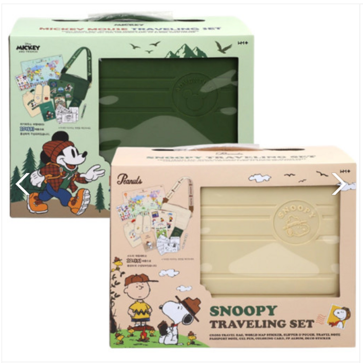 디즈니 캐릭터 스누피 미키마우스 어린이 여행용 가방 세트 다용도 미니 캐리어 스누피캐리어