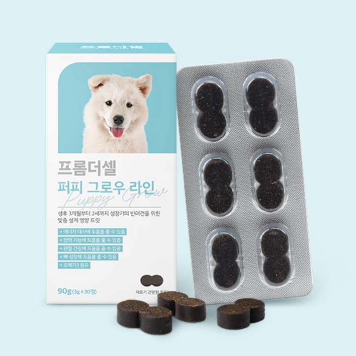 프롬더셀 강아지 성장기 영양제 관절 면역 칼슘 종합비타민 반려견