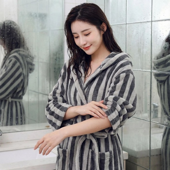 로벤 흡수력 강화 데일리 샤워가운