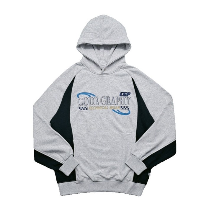 매장정품 코드그라피 후드티 레이싱 배색 스냅 후디 논기모