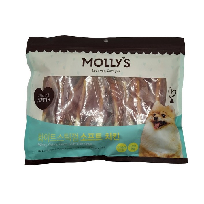 몰리스 화이트 스틱껌 소프트치킨 400g 몰리스 화이트 스틱껌 소프트치킨 400g