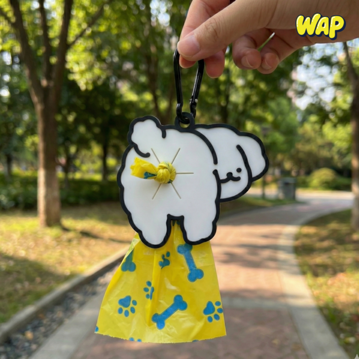 WAP 반려동물 강아지 풉백 배변봉투 실리콘 걸이 산책 홀더 똥츄 똥걸이