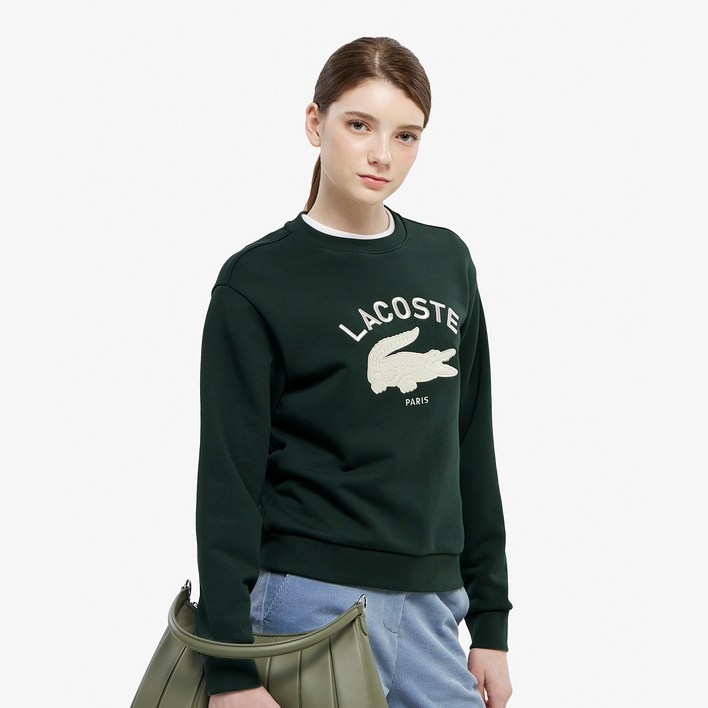 라코스테 25FW 15 할인 여성 테니스 크루넥 스웨트셔츠  SF945E55N YZP
