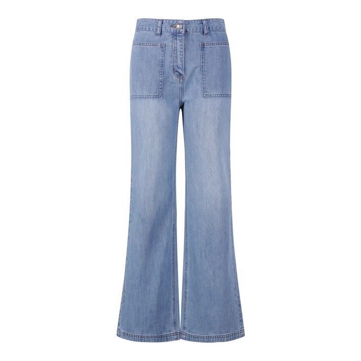 씨씨콜렉트 중계점 아웃포켓 세미 와이드 데님 팬츠 E242PSA145 여성 여름 청바지