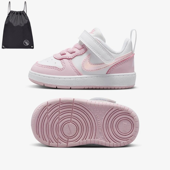 나이키 벨크로 베이비 튼튼한 운동화 핑크화이트 120.160.mm  PGN짐쌕가방지급