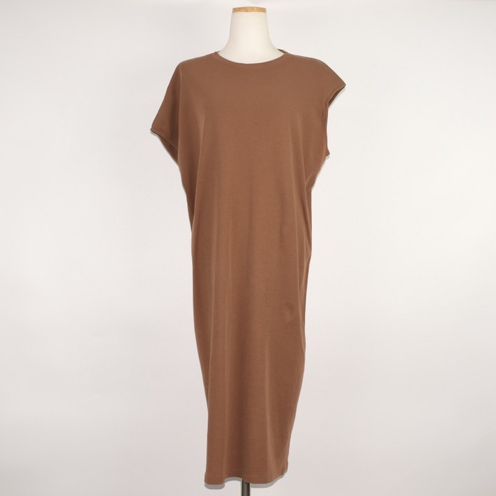 보웬 브론즈 면 라운드넥 비대칭 빈팔 롱원피스 F 여성 WOP2894 자바구제창고