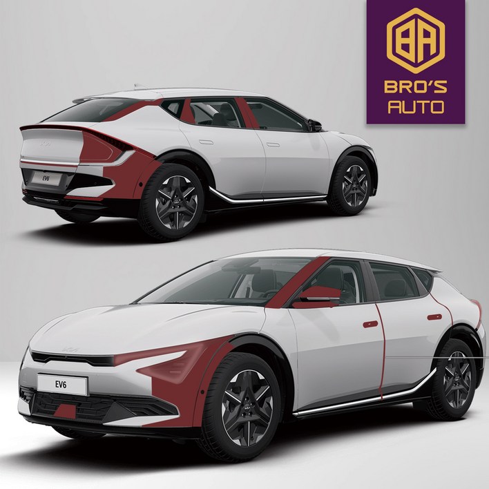 [개별구매] EV6 페이스리프트 생활보호 PPF 필름 헤드라이트 전방센서 등등