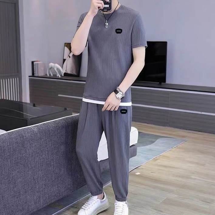 남성  세트 속건 운동복 반팔티+바지