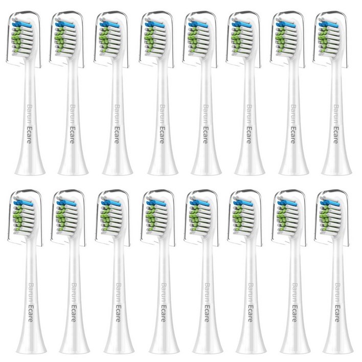 바른이케어 필립스 전동칫솔 호환용 전동 칫솔모 다이아몬드 HX6064P, HX6064DM, 16개