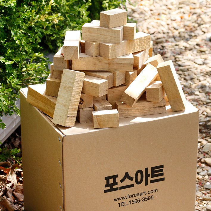 포스캠프 참나무 큐브장작 캠핑장작 불멍 미니화로 화목난로 바베큐장작, 1개, 5kg