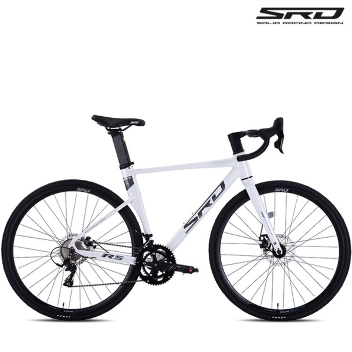 SRD 솔리드 레이싱 경량 로드자전거 R5 18단 듀얼레버 디스크브레이크, 1개, 166cm, SRD R5 510 루나 화이트 미조립소형공구