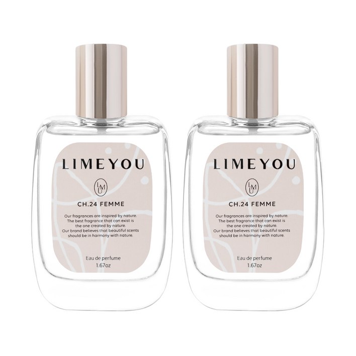 라임유 CH24 FEMME 플로럴 오 드 퍼퓸, 50ml, 2개