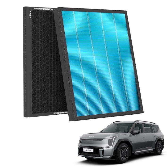 11 PM 0.3 에어컨필터 활성탄 블루 초미세먼지, 2개, EV9 FCP17