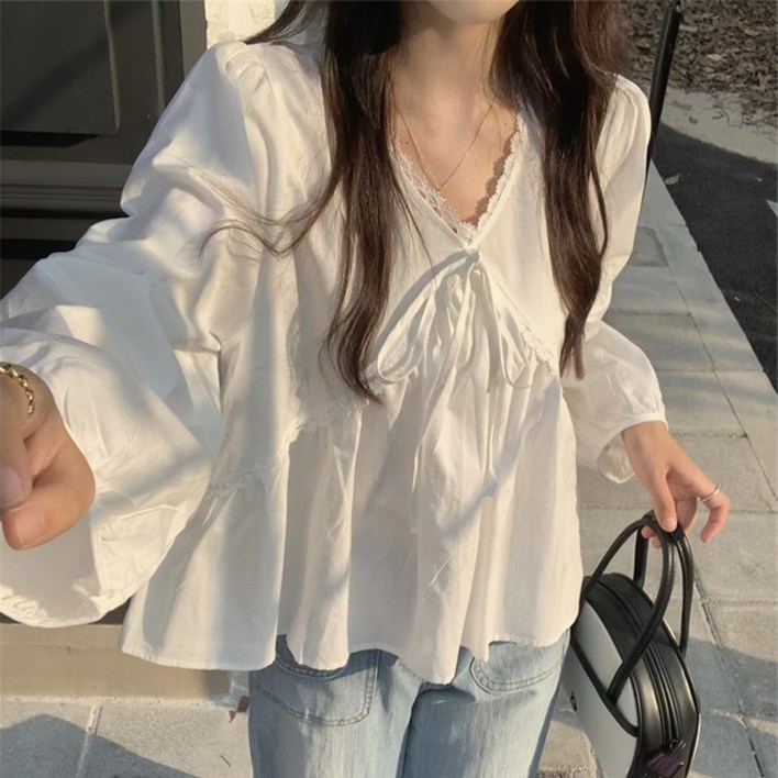 B1707 무멜트 빅사이즈여성의류 블라우스 44120