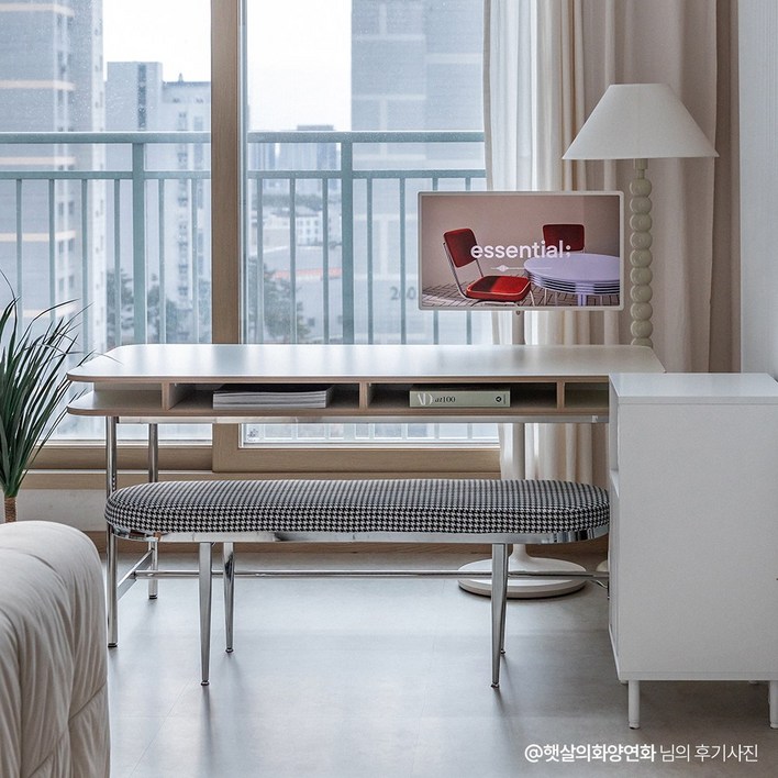 프롬홈 애비뉴 스테인리스 카페 리빙다이닝 서랍형 식탁 테이블 1600, 1600 오픈수납형테이블, 4인용