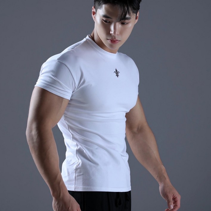 카미드 로고 머슬핏 반팔 짐웨어 헬스 티셔츠