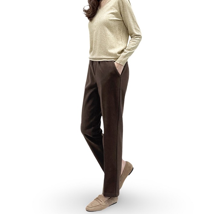 빅사이즈 여성 겨울 바지 무디 기모밴딩팬츠 슬랙스 55100