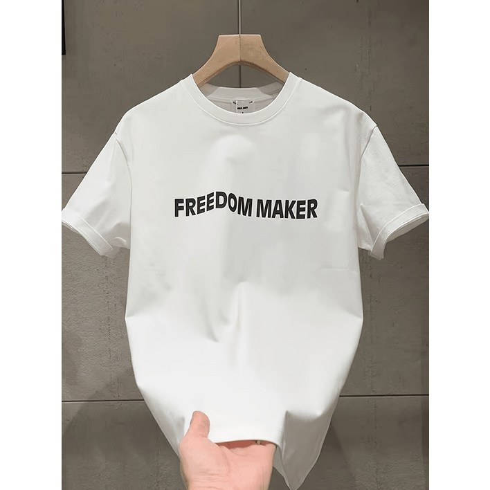 레저 커스텀 티셔츠 남성용 헤비 듀티 면 셔츠  여름 캐주얼 라운드넥 반팔, 통기성 및 편안함, 캐주얼한 착용에 적합